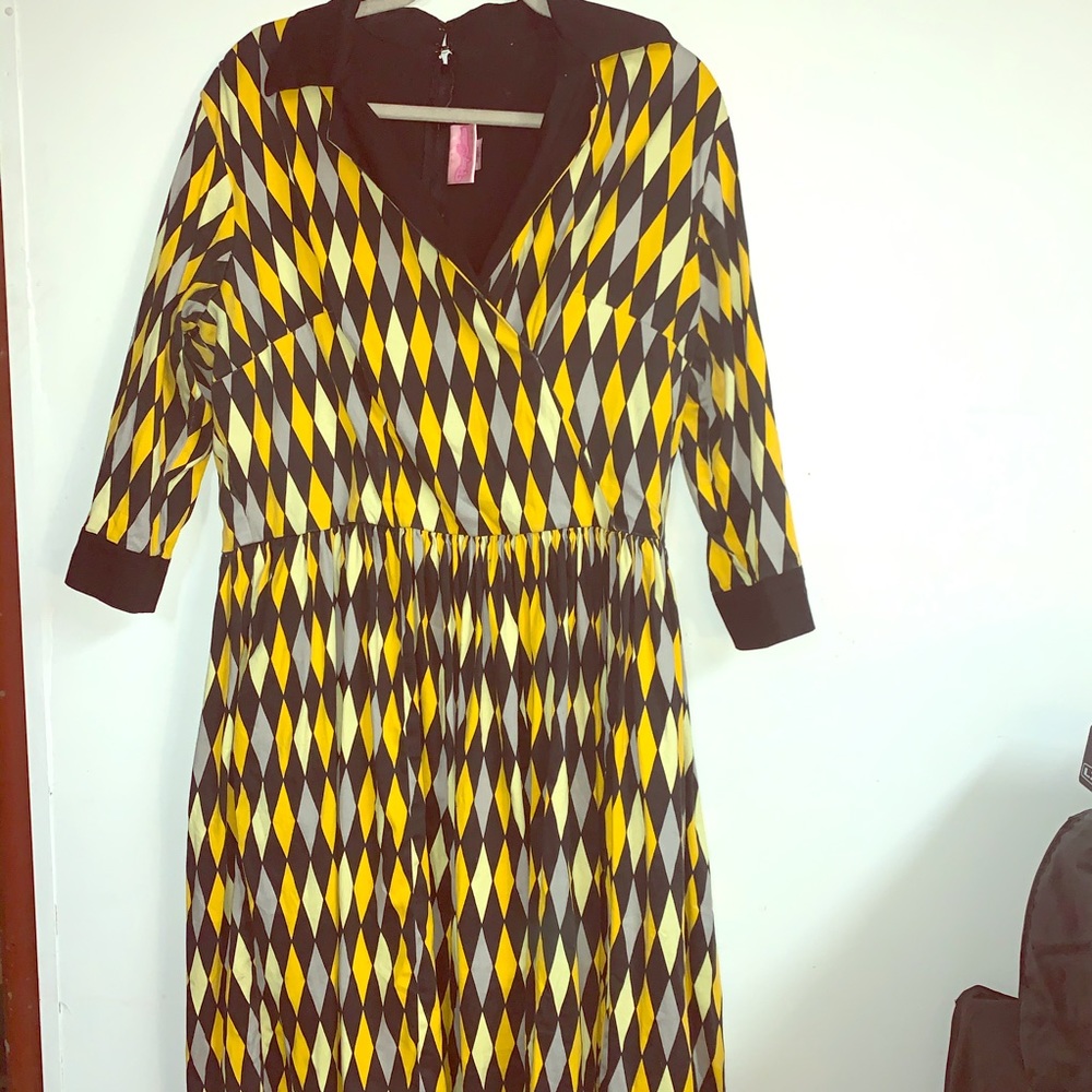 Pinup couture house harlequin Edie dress 3x